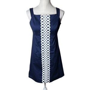 Lilly Pulitzer Navy and White Dress - Size 2